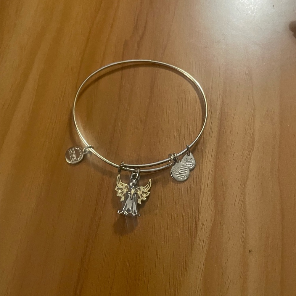 Alex And Ani Gold Tone Angel Charm Bangle Bracelet - Women's Jewelry
